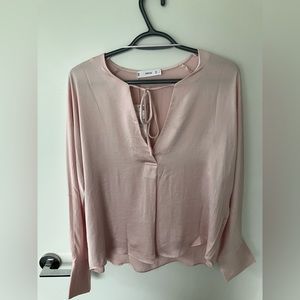 Pink blouse satin Mango